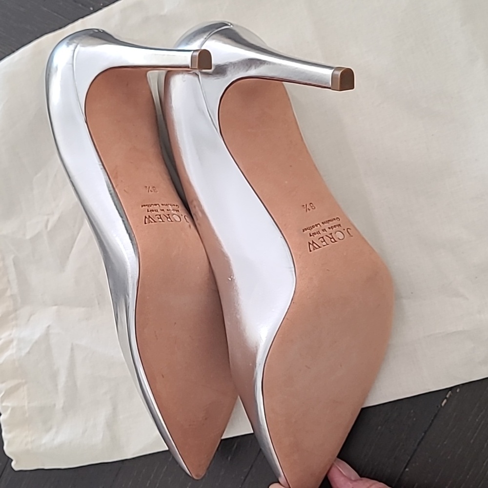 NWOT Vintage J. Crew Everly Mirror Metallic Pumps - Picture 8 of 8